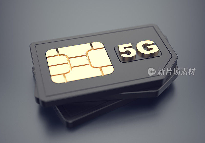 黑色5 g sim卡